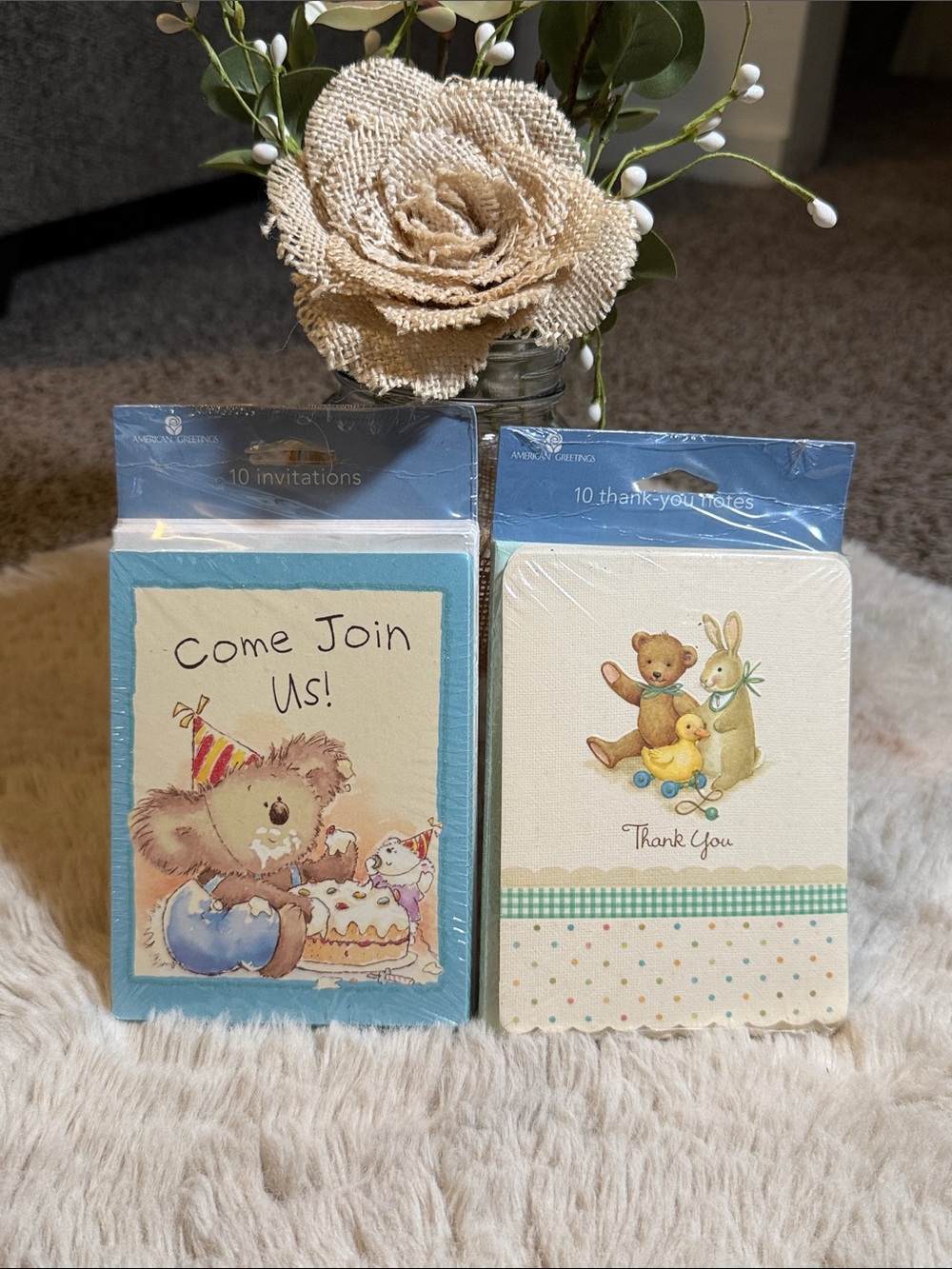 ✨American Greetings Teddy Bear Party Invitations & Thank You Cards✨